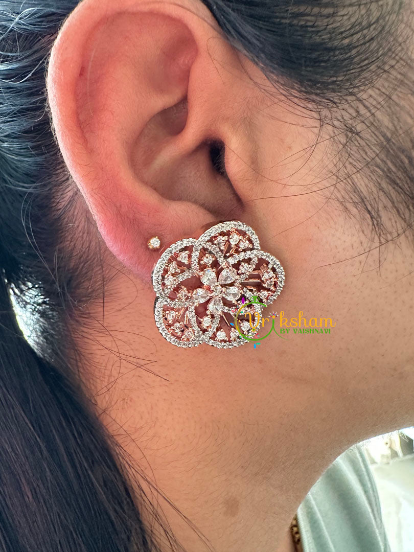 Rose Gold American Diamond Stud -G6691