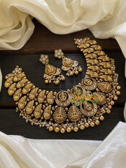 Premium Antique Temple Lakshmi Short Neckpiece-G7700