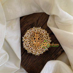 Antique Cluster Pearl Billai -Lakshmi-Red Green-G10226
