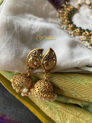 Maanga and Lakshmi Pendant Neckpiece -Green -G1655