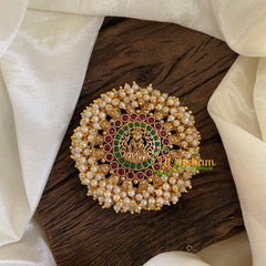 Antique Cluster Pearl Billai -Lakshmi-Red Green -G10223
