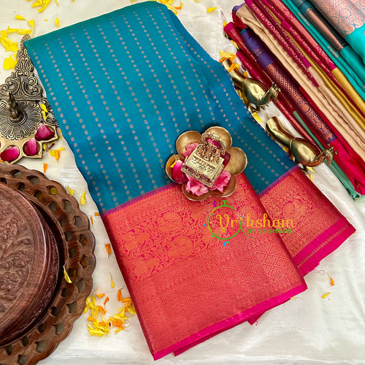 Ramar Blue with Pink Kanchi Silk -VS1579