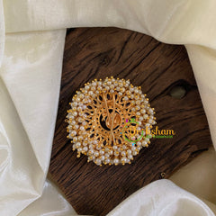 Antique Cluster Pearl Billai -Peacock-Red Green-G10218