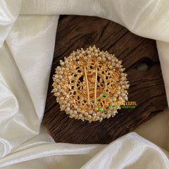 Antique Cluster Pearl Billai -Lakshmi-Red-G10230