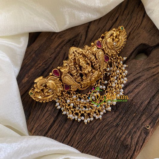 Antique Gold Look Alike Hair clip-Lakshmi Hair Clip -G10205