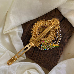 Antique Gold Look Alike Hair clip -Pearl Chain Hair Clip -G10203
