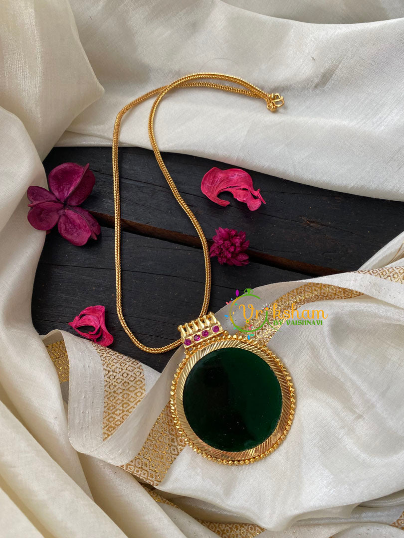 Traditional Kerala Palakka Pendant Neckpiece-G4233