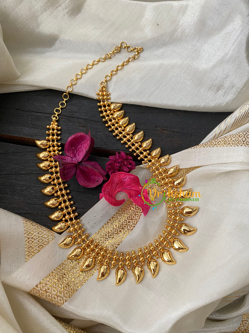 Gold Look Alike Kerala Maanga Neckpiece -G4242
