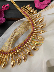 Gold Look Alike Kerala Mullai Mottu Maanga Neckpiece -G4246