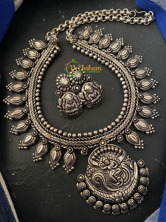 Kolhapuri Temple Neckpiece-Narthana Krishna pendant-S0197