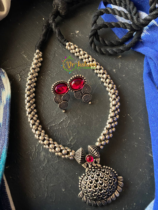 Kolhapuri Peacock Pendant Neckpiece -S0032