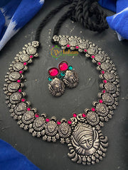 Kolhapuri Durga neckpiece -Silver Neckpiece -S0022