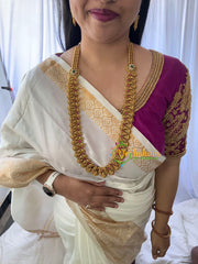 Precious Jadau Kundan Lakshmi Coin Haram-J721