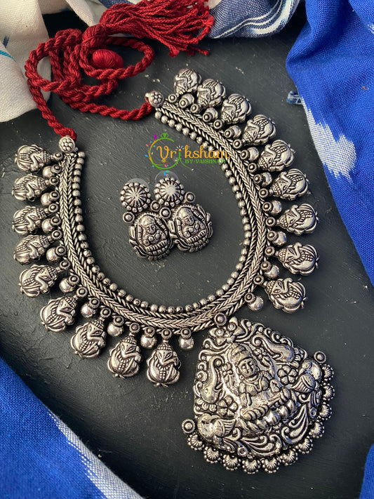 Kolhapuri Temple Neckpiece- Lakshmi Ganesh -S0178