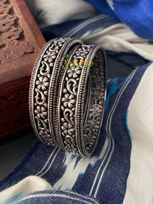 Oxidized Kolhapuri Bangles-Filigree -S0250