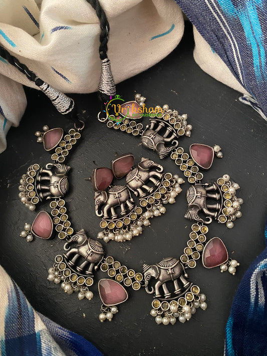 German Silver Pastel Choker-S0090