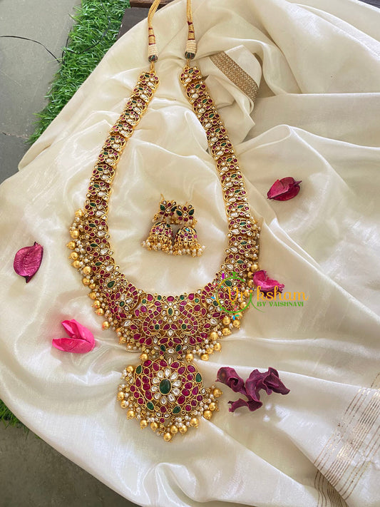 Precious Kemp Long Neckpiece- Bridal Haram-G3326