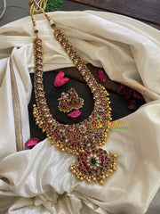 Precious Kemp Long Neckpiece- Bridal Haram-G3326