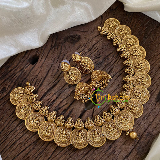 Lakshmi Coin Choker Short Neckpiece-G10302