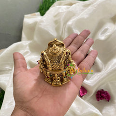 Gold Look Alike Temple Kumkum Box-Ganesh-G4239