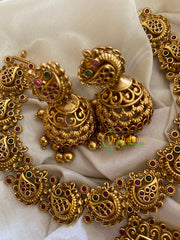 Premium Lakshmi Short Neckpiece-Temple Neckpiece-G3347