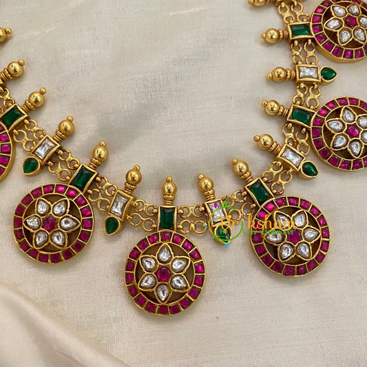 Jadau Kundan Coin Style Neckpiece-J945