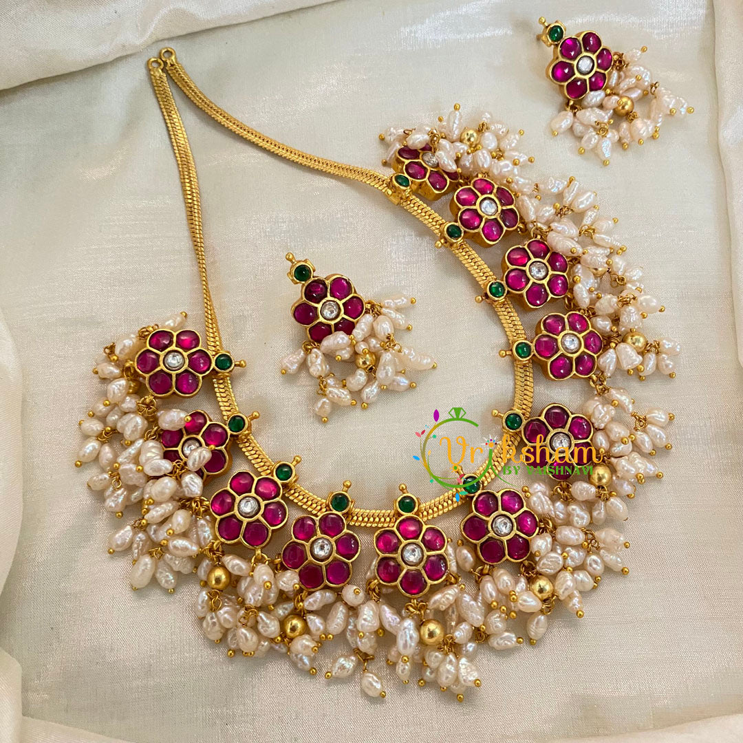 Precious Jadau Kundan Guttapusalu Neckpiece -J935