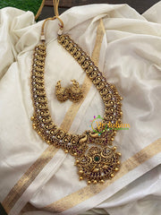 Premium Gold Look Alike Temple Haram-Gold Beads -G3398