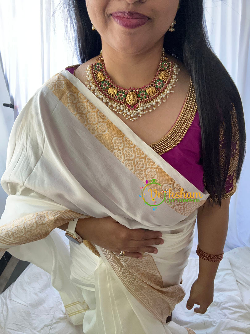 Lakshmi Jadau Kundan High Neck Choker-J713