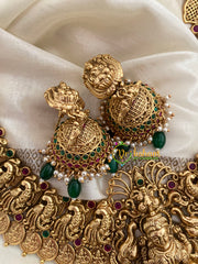 Premium Lakshmi Pendant Kaasumala Temple Short Neckpiece-G3353