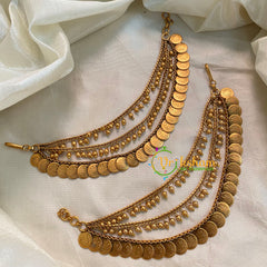 Lakshmi Coin maatil- Ghungroo Layered Ear Chain -G8500