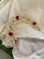 Half White Bridal Hair Accessory-H078