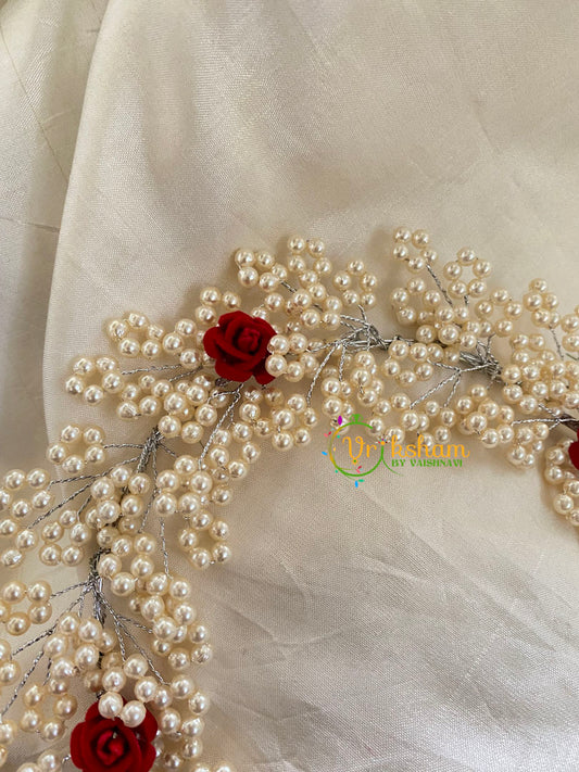 Half White Bridal Hair Accessory-H078