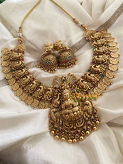 Premium Lakshmi Pendant Kaasumala Temple Short Neckpiece-G3357
