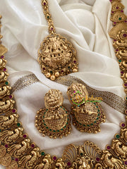 Premium Lakshmi Pendant Kaasumala Haram Long Neckpiece-G3356