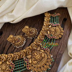 Gold Look Alike Lakshmi High Neck Choker-G10332