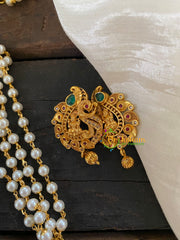 Layered Pearl Pendant Chain -Lakshmi Pendant -G7685