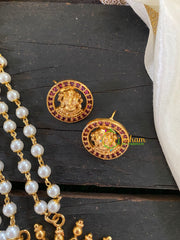 Layered Pearl Pendant Chain -Lakshmi Pendant -G7687