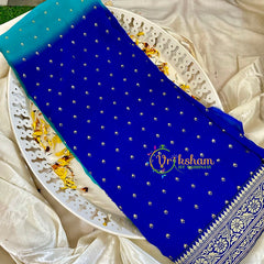 Blue Fancy Chiffon Saree -VS1842