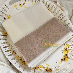 Off White Organza Saree-VS1850