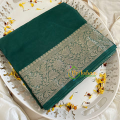 Dark Green Organza Saree-VS1855