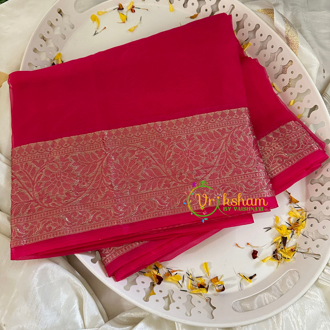 Red Organza Saree-VS1854