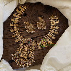 Guttapusalu Lakshmi Pendant Short Neckpiece-G10341