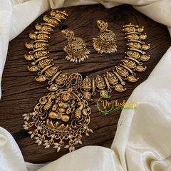 Guttapusalu Lakshmi Pendant Short Neckpiece-G10341