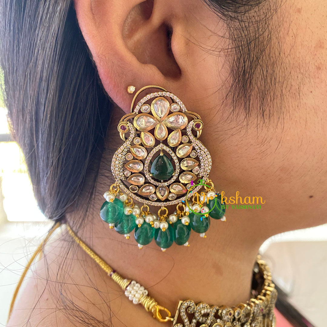 Emerald Victorian Diamond High Neck Choker-VV025