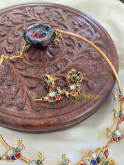 Navrathna Lotus Hasli -Parrot-Gold Bead-G5647