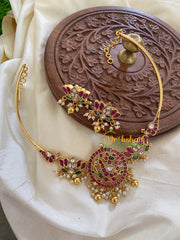 Premium AD Stone Peacock Hasli-Lotus Parrot-Gold Pearl-G5659