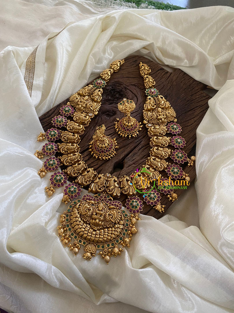 Antique Nakshi Lakshmi Haram-Nagas Neckpiece-G9723