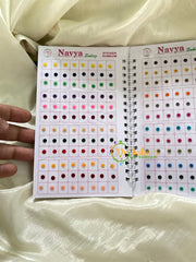 Plain Color Sticker Bindi Book-Navya Long-BB052