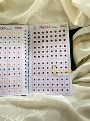 Plain Color Sticker Bindi Book-Navya Long-BB052